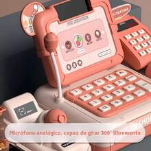 Cajas Registradoras Juguete Supermercado Juguete Niña Niño - Rosa coral - Ver 4
