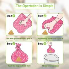 180 de saci/12 role Kit de colectare a deșeurilor de câine din plastic gros, model nou și drăguț cu căpșuni, set de plimbări și oliță pentru câini în aer liber, colectare a excrementelor de câine și a gunoiului (Pettailbliss), decorațiuni interioare, depozitare pentru petreceri și Crăciun