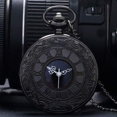 Local Shipping 2025 New Christmas Graduation Birthday Gifts Fathers DayVintage Pocket Watch Roman Numerals Scale Quartz Pocket Watches With Chain