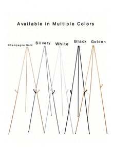 1pc 63-Inch (Approx. 160cm) Easel, Suitable For Wedding Signs, Poster Display, With Storage Bag, 5lbs (Approx. 2.3kg) Load Capacity, Foldable Portable Floor Easel For Wedding Banners And Poster Display, Desktop Metal Tripod Suitable For Events And Art Exhibitions, Wedding Easel, Elegant And Sturdy Easel, Sign Holder - Multicolor - View 10