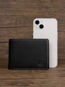 HOVI'S Portafoglio slim da uomo in PU leggero - Design bifold minimalista con finestra per il ID, più di 10 vani per le carte e tasca porta monete (11,8 cm compatto)