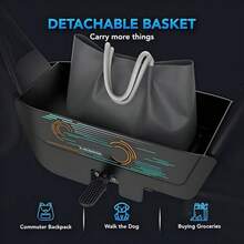 tooluck Peak 1200W Electric Scooters With Seat For Adults 16" Fat Tire For All-Terrain 30Miles Max Range 20mph Top Speed Commuter E-Scooter For Adults Teens Commuting Motorcycle Style With Carry Basket,White - 白色 - 查看 7