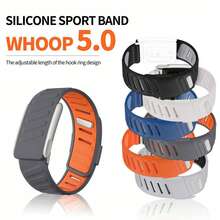 1pc Silicone Wristband Compatible With 5.0 Band, Soft Silicone Sports Loop Strap For Men & Women, With U Shapped Connector For 5.0 LIFE ECG - Multicolor - View 7