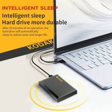 Kodak 1TB tragbare externe Festplatte mit 5 Gbit/s Hochgeschwindigkeit (120 MB/s), 2TB tragbare Festplatte für Spiele, kompatibel mit /PS3/PS2/PS1/Switch