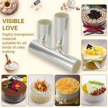 Transparent Acetate Sheets Rolls For Baking Cake Collars Edge Decorating - 6.3in x 394in - View 3