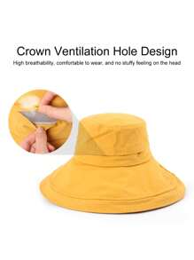 1 peça novo chapéu de balde de aba larga dobrável unissex, boné de proteção solar para caminhadas ao ar livre, acampamento e viagem, primavera/verão