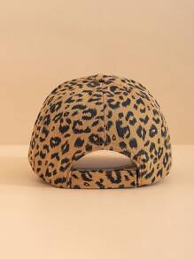 1 pieza Sombrero de pescador con visera para niños con estampado de leopardo, gorra de béisbol versátil para uso diario, adecuada como regalo para niños