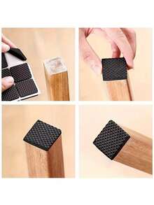 36pcs Anti-Noise Chair Leg Protectors, Non-Slip Furniture Pads For Dining Chairs And Tables, With Metal Finish Type - Other Types For Quiet Home Environment