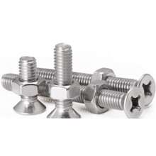 Tornillos avellanados de acero inoxidable, tornillos de cabeza plana, tornillos extra largos con tuercas, tallas M2.5, M3, M4, M5, M6