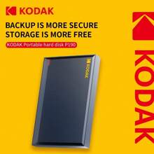 Kodak 1TB tragbare externe Festplatte mit 5 Gbit/s Hochgeschwindigkeit (120 MB/s), 2TB tragbare Festplatte für Spiele, kompatibel mit /PS3/PS2/PS1/Switch