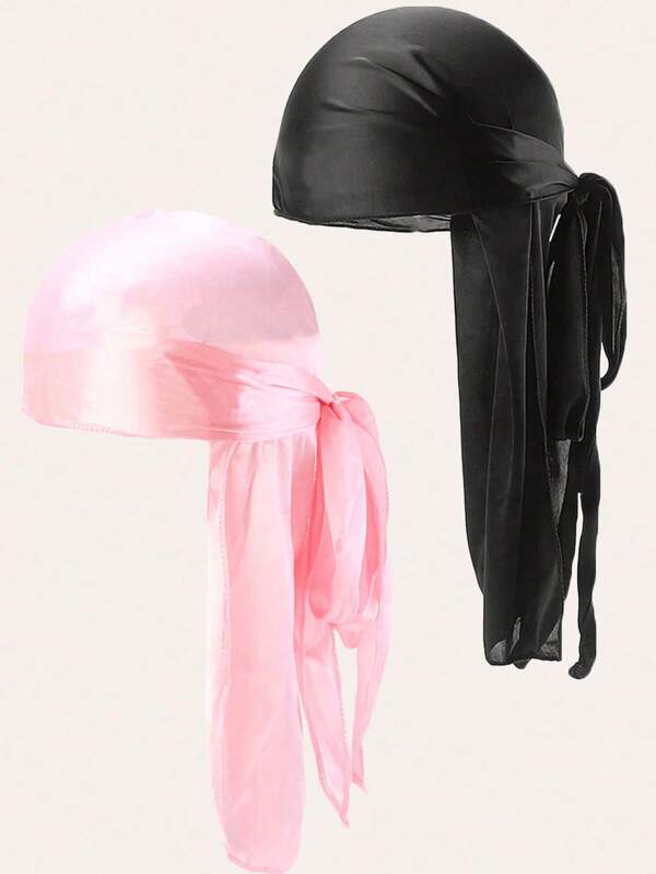 1 pieza Sombrero de pirata con cola larga de seda sintética de moda informal unisex