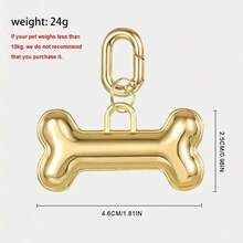 个性化定制宠物牌，定制狗牌时尚个性化双面深猫狗牌用于宠物雕刻骨头气球形状黄铜个性化狗ID牌雕刻猫狗小狗宠物狗牌豪华狗和猫项圈牌，小号，金色狗ID牌个性化双面深猫狗项圈饰物鼓槌气球形状黄铜 - 金色 - 查看 5