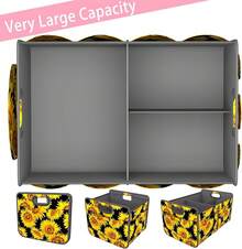 Homeve Car Trunk Organizer, Car Storage, Reinforced Handles, Collapsible Multi-Compartment Car Organizers, Foldable And Waterproof, 600D Oxford Polyester, Suitable Any Car, SUV,-Van, Black2025 - 向日葵 - 查看 2