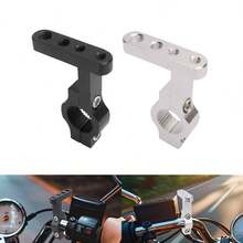 1pc Motorcycle Extension Bracket 22mm Diameter Universal Aluminum Alloy Universal 8mm/6mm/5mm 4 Screw Hole Expansion Bracket Mobile Phone Bracket Spotlight Fixed Installation Bracket Suitable For Motorcycle Off-Road Vehicle Accessories
