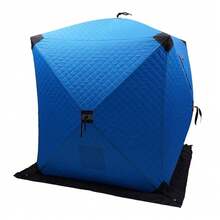 Durable 210D Oxford Ice Fishing Tent For 1-2 People With Fiberglass Rods, Easy Setup, All-Weather Protection, Spacious Design, Perfect For Winter Adventures - Blue - View 7
