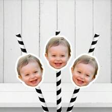 Personalisierte Geburtstags-Strohhalme, individuelle Foto-Strohhalme - Partydekorationen, individuelle Foto-Papierstrohhalme, personalisierte Geburtstags-Foto-Strohhalme, Junggesellenabschied Strohhalme, Lustige Foto-Dekoration, Junggesellenabschied Gastgeschenke, personalisierte Geschenke, Lustige Foto-Dekoration