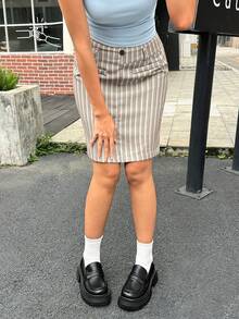 DareSee Women's Black Minimalist Flatform Slip On Loafers, Punk Round Toe Middle Heel Wedges Music-Fest Y2KFest Back To School Autumn Winter Gifts - Black - View 3