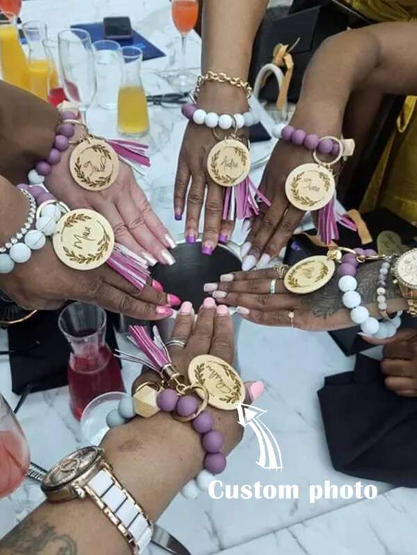 1 pieza Llavero personalizado de cuentas de silicona/Regalo del Día de la Madre/Regalo para Maestros/Brazalete de cuentas personalizado, Llavero de cuentas, Llavero estilo bohemio, Regalos para Ella, Muñequera personalizada, Etiqueta para bolso de pañales, Regalo para Ella, Muñequera personalizada, Regalo para dama de honor, Llavero personalizado, Regalo del Día de la Madre, Regalo para Maestros, Muñequera personalizada, Muñequera, Brazalete llavero