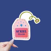 Suriel Tea Co 奇幻书贴纸 - 乙烯基贴花，适合 Kindle 和浪漫爱好者，哑光饰面，粉色星夜图案，一次性使用，适用于学校用品，返校 - 彩色 - 查看 8