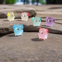 Glow-In-The-Dark Cute Expression DIY Landscaping Decor Accessory, Mini Desktop Handicraft Ornament