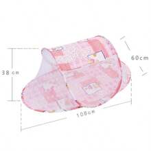 1 Stück Kindermückennetz zum Falten, Baby Mückennetz für Kinderbett ohne Installation, Cartoon Schiff-förmiges Mückennetz mit Reißverschluss, faltbares Mückennetz für Kinderbett