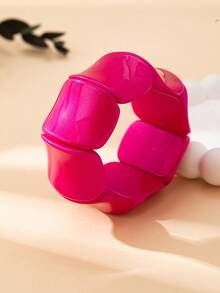 1 pieza Pulsera elástica hecha a mano y exagerada para mujeres, de moda y versátil - Pulsera elástica geométrica de una pieza - Ver 8