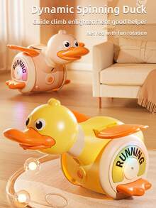 1 pieza Pato giratorio eléctrico para el adiestramiento, Mascota electrónica para guiar el gateo de bebés, Con pato giratorio con sonido y luz para entretener a los niños, Regalo interesante de Navidad/Halloween/Año Nuevo para niños - Multicolor - Ver 10