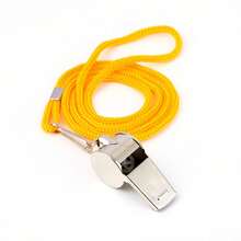 1 قطعة/3 قطع/5 قطع صافرات من الفولاذ المقاوم للصدأ عالية النغمة، سطح لامع، مناسبة للرياضة والمدربين والمغامرات الخارجية. تصميم بدون لؤلؤ، مع سلسلة سوداء أو صفراء للحكام والمدربين والاستخدام، توفر صوتًا واضحًا للمعلنين الرياضيين والمتنزهين ومدربي الحيوانات الأليفة