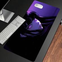 1pc Anime Purple Girl Mouse Pad, Oversized High-Quality Rubber Keyboard Mat, Non-Slip Durable Desk Pad With Precision Stitching, HD Colorful Gaming Mousepad For Desktop, Study & Office Decor, Ideal Gift