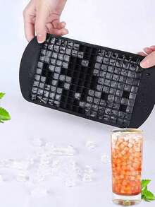 1 件 160 格硅胶冰格,硅胶 160 格冰格小冰块,碎冰格,方形冰格,8 格冰球,4 格钻石冰格 - 黑色 - 查看 30