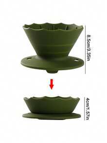 V02 手冲咖啡滤纸，可折叠硅胶咖啡滤嘴，材质便携，适合户外使用