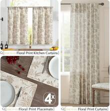 JINCHAN Linen Floral Fall Placemats Set Of 4 Cloth Table Mats Rustic Cottagecore Jacobean Outdoor Seasonal For Kitchen Dining Table Decor Non-Slip Washable Tablemats 13x19 Inch Green - 花卉 | 灰褐色 - 查看 6