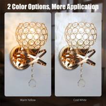2 Pack Crystal Wall Lamp – Modern Simple Design For Corridor, Entrance & Bedroom (Free 2-Color Bulbs) - WL605-1FGD - View 2