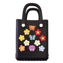 10pcNew Fashionable Butterfly Flower PVC Soft Rubber Detachable Hole Shoe Buckle DIY Beach Bag Hole Buckle Jewelry Accessories Beach Accessories Beach Essentials Vacation Holiday Essentials