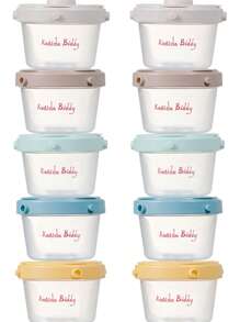 4pcs PP Baby Supplementary Food Storage Box, Milk Powder Box, Sealed Supplementary Food Box,Support Dishwasher,Microwave