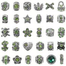 Large Hole Metal Spacer Beads For Bracelet Necklace Jewelry Making, Rhinestone Focal Beads For Pen Hair Keychain, Mixed Style