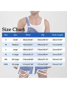 Men Denim Bib Overalls Shorts Adjustable Straps Front Pocket Romper Ripped Jeans Jumpsuit - Baby Blue - View 8