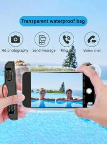 1pc Waterproof Diving Bag, Touch Screen Sealed For Swimming, Photography, Dust-Proof, Shockproof, Rainproof, Floating Gear, Convenient Phone Case. Waterproof Phone Bag With Touch Screen Function And Face Unlock, Suitable For Swimming, Rafting, Transparent Beach Bag Waterproof Phone Case Waterproof Bag