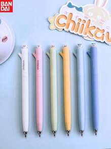 1pc/6pcs Bandai, Back To School Stationery, With A Double Bead Quick Drying Ballpoint Pen Tip, Perfect For Teachers, Colleagues, Offices, And Returning Students. The Quote Pen Set Features An Ergonomic Circular Body, A Medium Tip, A Stick Pen Structure, A Cute Design, And Perfect Party And Birthday Surprise Gifts. It Is The Ideal Choice For Christmas, Halloween, And Thanksgiving Gifts.
