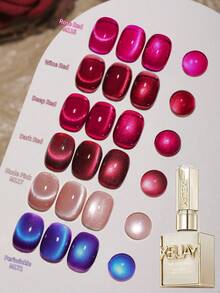 XEIJAYI Nuevo Set de Esmalte de Uñas Gel Ojo de Gato 6 Colores 2025, Arte de Uñas Ojo de Gato Azul y Rosa, Adecuado para Diseño de Salón de Uñas para Mujeres - Multicolor - Ver 8