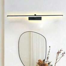 LED Modern Rechargeable Wall Sconce Battery Operated Mirror Light Home Decor Fixtures Set Wall Lights Home Decor Fixtures For Living Room With Remote Control, Dimmable/Night-Light/Memory, Black Modern Wireless LED Sconce Luxury Home Decor For Living Room Led Wall Sconce Hallway Bedroom 40CM/60CM(1/2 Packs 4000mAh)
