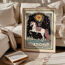 1 Stück Kristall Göttin Tarot Wandkunst Schädel minimalistisches Poster mit Hexenermächtigungssymbol, Gothic Frauenkraft Dekoration für dunkles Studentenwohnheim, Göttlich Feminine Geschenk und mystische Wanddekoration (Gothic Muster Malerei)