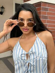 DareSee 3 Stück Damen Metallrahmen ovale modische Brillen, geeignet für den täglichen Gebrauch, Reisen, Urlaub, Strand, Musik-Festivals, Y2K-Festivals, Schulanfang, Herbst, Halloween, Winter