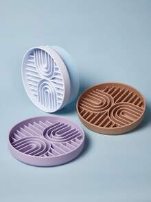 PETSIN Bangp Licking Mat For Dogs And Cats,Dog Slow Feeders,Boredom Anxiety Reduction,Heavy-Duty Puzzle Mat Dog Treat Mat With Unique Quadrant Design,Perfect For Yogurt,Treats Or Peanut Butter - Multicolor - View 4