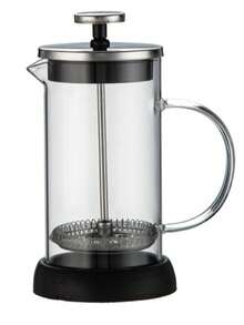 1PC French Press Coffee Maker, Double Wall Insulated Borosilicate Glass Carafe, Dishwasher Safe Stainless Steel Filter/Plunger Assembly, Removable Silicone Base, Easy To Clean Coffee Press Household Espresso Maker Pot Kettle Set Milk Bubbler Stylish For Home Office Party Manual Espresso & Tea Brewer Pot For Home & Office - Stylish And Easy To Clean Coffee Kettle For Brews Back To School