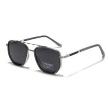 Unisex Fashion Double Beam Sunglasses For Back To School & Travel – Geometric Frame Sun Protection Glasses With Lightweight TR90 Material# 4