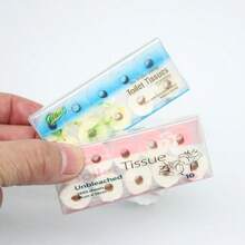 10 Rolls Miniature Paper Towel, Mixed Color, Paper Material, Removable Roll Paper Props Model For Dollhouse Miniature Home Scene DIY Small Parts - Multicolor - View 1