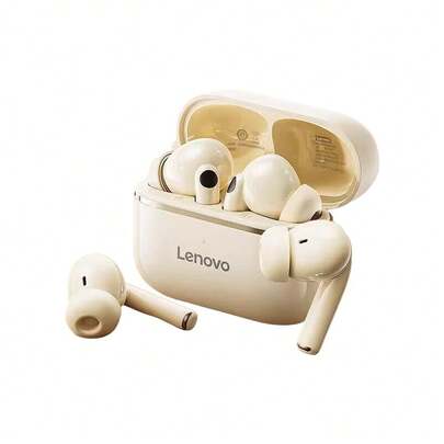 Lenovo EA230 Intelligent Noise Cancelling True Wireless Earphones Bluetooth 5.4 Low Latency Long Battery Life Sports Earphones Suitable For Smartphones Music, Games And Running Universal Moon Rock White