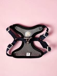 PETSIN Chinese Style Traditional Arabesque Patterned Adjustable Chest/Back Pet Harness Leash For Medium & Small Dogs, Suitable For Poodle, Teddy, Chihuahua