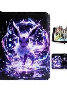 pokemon Álbum de recortes para tarjetas Pokémon, carpeta con 4 bolsillos, 50 páginas doble cara para 400 tarjetas de colección, portador de tarjetas